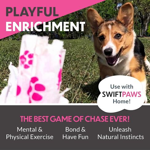 Swift Paws - Roll of Braided Nylon Line #18 Home Lure Course Dog Chase Toy, 250ft, Pink in Kuwait