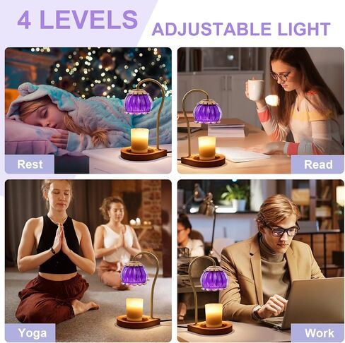 Candle Warmer Lamp with Timer, Electric Dimmable Candle Warmer Melter, Small & Large Jar Fragrance Candle Holders for Home Decoration Gift for Women, Coffee in Saudi Arabia