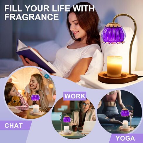 Candle Warmer Lamp with Timer, Electric Dimmable Candle Warmer Melter, Small & Large Jar Fragrance Candle Holders for Home Decoration Gift for Women, Coffee in Saudi Arabia