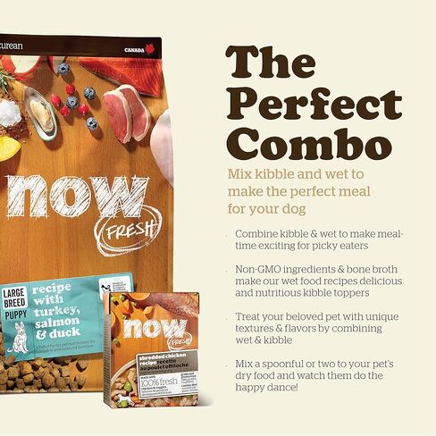 طعام الكلاب الرطب الطازج الخالي من الحبوب من السلالات الصغيرة، 6.4 أونصة (24 قيراط) - وصفة الديك الرومي المبشور مع مرق مرق العظام - اللحوم الحقيقية والأسماك للبروتين in Kuwait