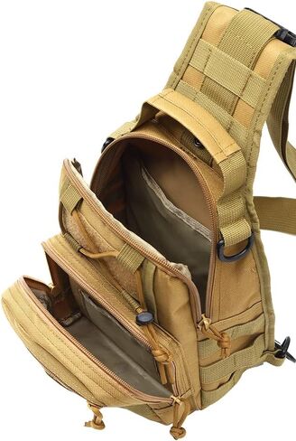 ABCAMO Tactical Sling Bag Small Crossbody Pack Chest Bag for Men Outdoor EDC Bagpack Shoulder Bag Sports Bag for Men in Saudi Arabia