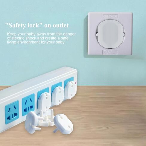 30Pcs Outlet Plugs Covers EU Childproof Outlet Plug Covers Protectors | Electric Socket Cover Protector Baby Proofing Outlet Covers Safety Plug Covers for Home School and Daycares, White in Saudi Arabia