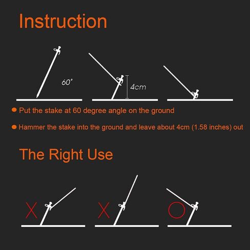12-Inch Tent Stakes, Heavy Duty Camping Stakes, Forged Steel Tent Pegs Unbreakable and Inflexible, Available in Rocky Place Dessert Snowfield and Grassland (Black) (12in-4parks) in Saudi Arabia