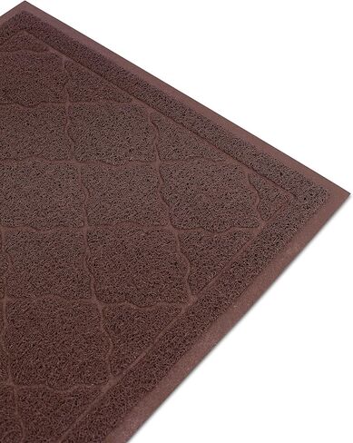حصيرة فضلات القطط من انترنت بيست - مقاس 88.9 × 60.96 سم - كبيرة - حصيرة لفضلات القطط والفخاخ - بساط التقاط البلورات والتحكم في التبعثر - لمسة ناعمة - بني in Kuwait