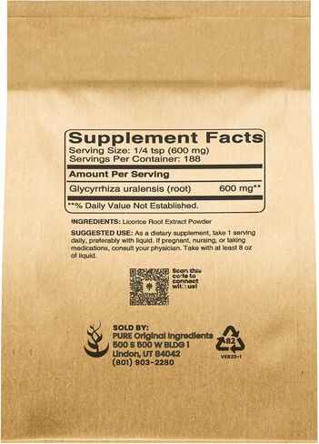 Pure Original Ingredients Licorice Extract Non-GMO, Kosher and Gluten-Free, Mulethi in Saudi Arabia