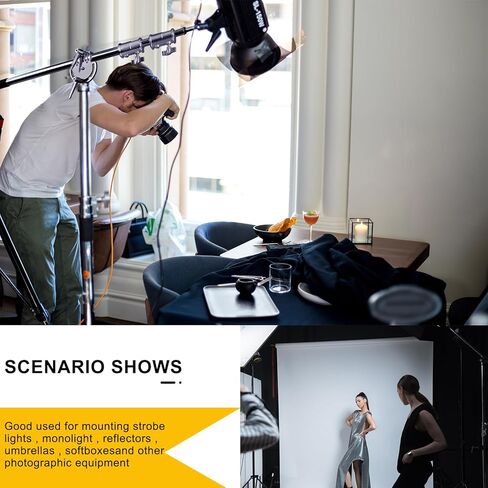 Heavy Duty Extension Boom Arm Bar C-Stand for Photography C Stand and Light Stand,Adjustable 37-91 Inch Crossbar Holding Arm with Sand Bag for Softbox,Studio Strobe,Monolight,LED Video Light,Reflector in Kuwait