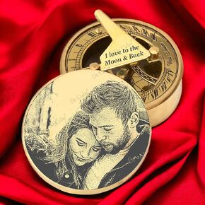 حفل زفاف للأزواج، وصديق عيد الميلاد، والصديقة، والآباء، وهدية آسف، وفن رسم يدوي واقتباس قديم منقوش عليه بوصلة شمسية عاملة (يكبر معي) in Kuwait