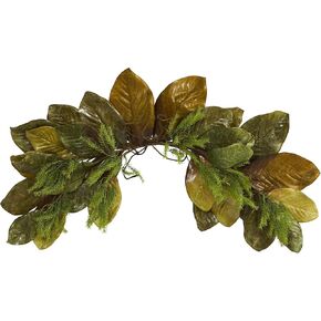Nearly Natural Mini 35in. Fall Magnolia Leaf Artificial Swag, Green in Saudi Arabia