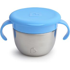Munchkin® Snack+™ Stainless Steel Snack Catcher Cup with Lid, 9 Ounce, Blue, 1 Pack in Saudi Arabia