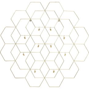Honey-Can-Do Hanging Photo Display Holder with Clips, Gold SHF-09350 Gold in Kuwait