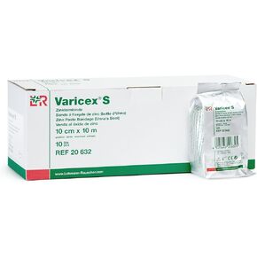 ضمادة معجون الزنك Varicex S، ضمادة أحذية Unna، ضمادة محبوكة ثنائية المرونة، سهلة الاستخدام، ضمادة ضغط متوافقة، خالية من اللاتكس، لفات مقاس 4 بوصات × 11 ياردة، صندوق مكون من 10 قطع in Kuwait