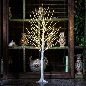 Lighted Birch Tree, 4 Feet 160L LED Christmas Decorations Lighted Tree for Home, Party, Festival and Outdoor Use, UL Listed, Warm White (4 FT 160 LED)