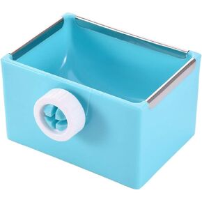 Hypeety Hamster Food Bowl Small Pet Feeder Food Water Bowl Fixable Plastic Hamster Food and Water Bowl Dispenser Durable Cage Bowl Feeder for Hamster Guinea Pig Rabbit Small Animals(Blue)