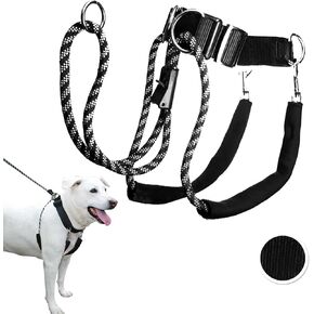 Sporn Big Dog Halter No Pull Harness Medium Size Dog, Black No Pull Dog Harness Medium Sized Dog, with Padded Neoprene Sleeves Dog Harness No Pull, Provides for All Standard Breeds