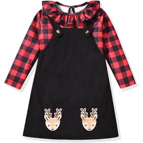 Aalizzwell Toddler Girl Christmas Clothes Xmas Dress Outfit in Kuwait
