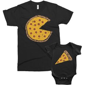 Threadrock Pizza Pie & Slice - مجموعة قمصان متطابقة للأب والطفل والابن والابنة in Kuwait