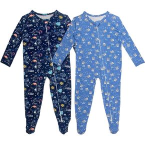 Gaiibbt Baby Long Sleeve Rayon of Bamboo Footie Pajamas Toddler Boys And Girls Sleepers in Kuwait