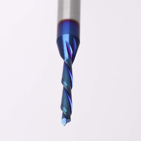 Spiral CNC Router Bits 1/8" Cutting Dia 1/4" Shank Down Cut End Mill 2PCS | Clean milling down cuts,Solid Carbid, Wood Cut Carving Engraving in Saudi Arabia
