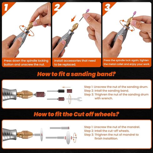 أداة دوارة، مجموعة أدوات دوارة صغيرة لاسلكية 4 فولت من HARDELL، قلم نقش مع بطارية بديلة، 20000 دورة في الدقيقة 52 قطعة ملحقات للنقش، الصنفرة، الطحن، الحفر، التلميع، النحت، الحرف اليدوية اليدوية in Kuwait
