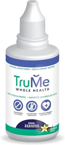 TruMe Whole Health Sweet Stevia Drops - Zero Calorie Sweetener - Keto Liquid Stevia - Vegan - Gluten Free - Alcohol Free - Diabetic Friendly - 333 servings (Pure) in Saudi Arabia