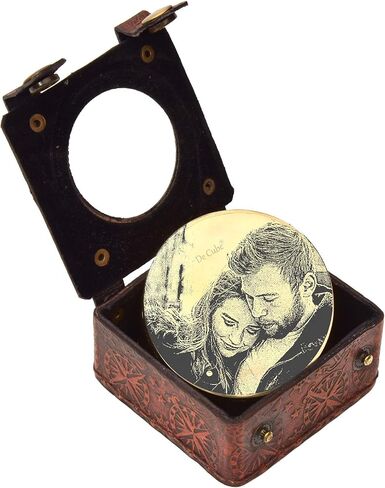 حفل زفاف للأزواج، وصديق عيد الميلاد، والصديقة، والآباء، وهدية آسف، وفن رسم يدوي واقتباس قديم منقوش عليه بوصلة شمسية عاملة (يكبر معي) in Kuwait