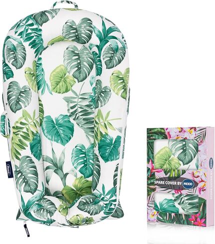 غطاء استرخاء للاطفال حديثي الولادة من دوكاتوت ديلوكس | غطاء اضافي من القطن بنسبة 100% | غطاء بديل لا يسبب الحساسية لدوكاتوت | (الغطاء فقط) | لعش الاطفال الفاخر من دوكاتوت (اوراق استوائية) in Kuwait