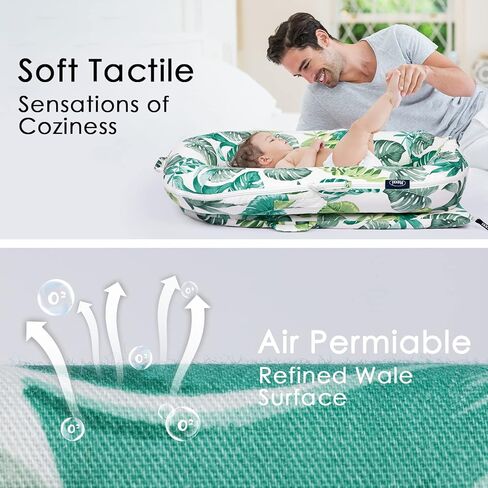 غطاء استرخاء للاطفال حديثي الولادة من دوكاتوت ديلوكس | غطاء اضافي من القطن بنسبة 100% | غطاء بديل لا يسبب الحساسية لدوكاتوت | (الغطاء فقط) | لعش الاطفال الفاخر من دوكاتوت (اوراق استوائية) in Kuwait