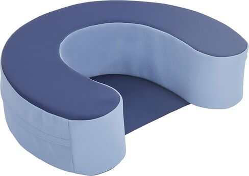 FDP SoftScape Sit and Support Ring for Babies and Infants Learn to Sit, Balance, Strengthen Muscles, Cushioned Foam Floor Seat with Non-Slip Bottom for Nursey, Playroom, Daycare - Navy/Powder Blue in Saudi Arabia