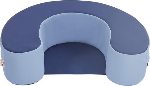 FDP SoftScape Sit and Support Ring for Babies and Infants Learn to Sit, Balance, Strengthen Muscles, Cushioned Foam Floor Seat with Non-Slip Bottom for Nursey, Playroom, Daycare - Navy/Powder Blue in Saudi Arabia
