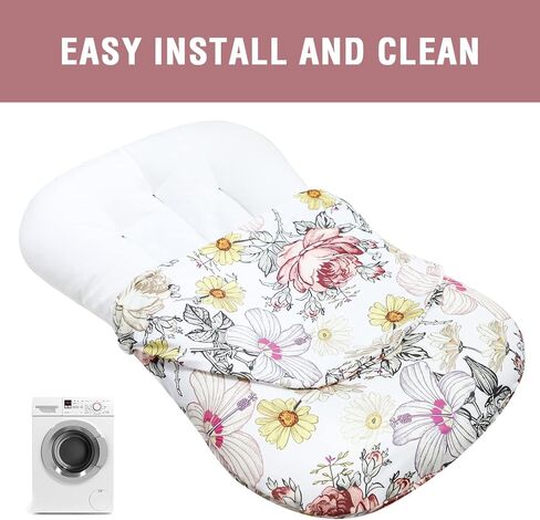 غطاء أريكة للأطفال حديثي الولادة للأولاد والبنات، غطاء ناعم ومريح لكرسي الأطفال، غطاء قابل للإزالة لوسادة كرسي الأطفال الرضع، زهور in Kuwait