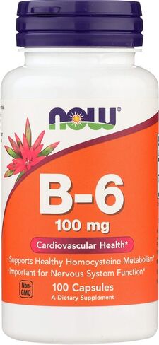 Now Foods B6 100mg Capsules, 100 CT in Saudi Arabia