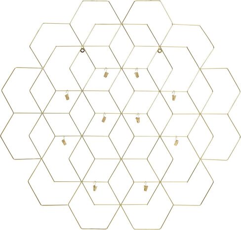 Honey-Can-Do Hanging Photo Display Holder with Clips, Gold SHF-09350 Gold in Saudi Arabia