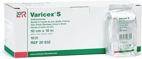 ضمادة معجون الزنك Varicex S، ضمادة أحذية Unna، ضمادة محبوكة ثنائية المرونة، سهلة الاستخدام، ضمادة ضغط متوافقة، خالية من اللاتكس، لفات مقاس 4 بوصات × 11 ياردة، صندوق مكون من 10 قطع in Kuwait