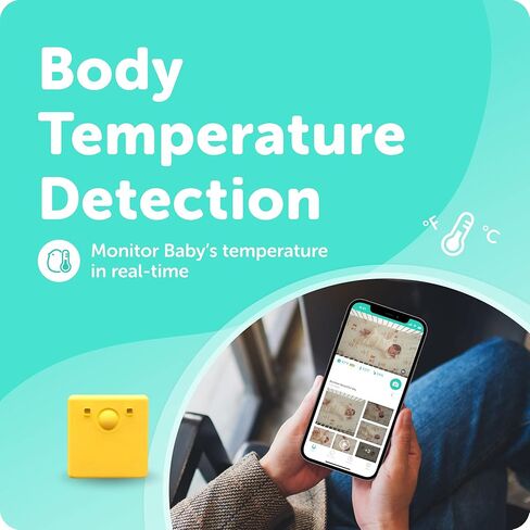 CuboAi Smart Temp | Medical-Grade Thermal Sensor to Continuously Monitor Baby’s Temperature | Wearable Axillary Thermometer for Real-Time Tracking | Must be Paired with CuboAi Plus Smart Baby Monitor in Kuwait