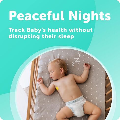 CuboAi Smart Temp | Medical-Grade Thermal Sensor to Continuously Monitor Baby’s Temperature | Wearable Axillary Thermometer for Real-Time Tracking | Must be Paired with CuboAi Plus Smart Baby Monitor in Kuwait