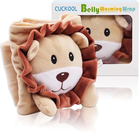 Baby Colic and Gas Relief, Heated Tummy Wrap for Newborns Belly Relief by Soothing Warmth, Baby Heating Pad Swaddling Belt Relief & Soothe Gas, Colic and Upset Stomach in Babies and Toddlers (Lion) in Kuwait