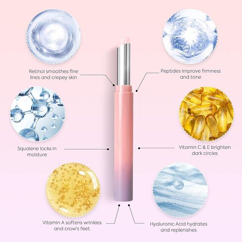 عصا العين، بلسم كريم الريتينول للعين للهالات السوداء والانتفاخات، علاج تحت العين للنساء والرجال، يقلل من الخطوط الدقيقة وأكياس العين والتجاعيد in Kuwait