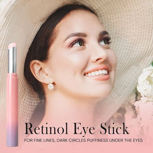 عصا العين، بلسم كريم الريتينول للعين للهالات السوداء والانتفاخات، علاج تحت العين للنساء والرجال، يقلل من الخطوط الدقيقة وأكياس العين والتجاعيد in Kuwait