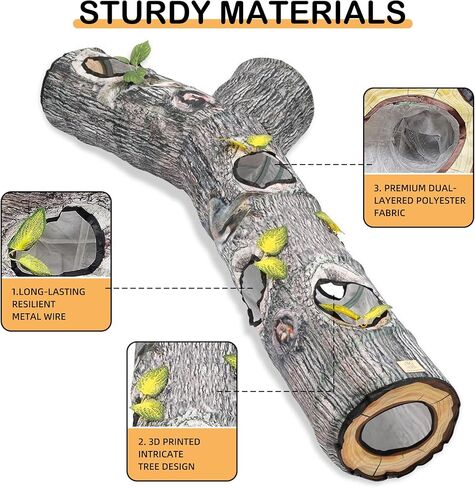 نفق للقطط من ميهيدفي، انفاق قابل للطي للقطط في الاماكن المغلقة، انبوب كبير قابل للطي في 3 اتجاهات مع فتحات نظرة، العاب نفق للقطط لتدريب الحيوانات الاليفة، العاب تفاعلية للقطط الصغيرة والمتوسطة in Kuwait