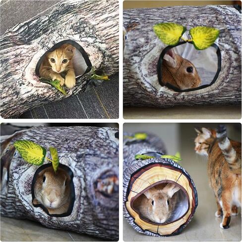 نفق للقطط من ميهيدفي، انفاق قابل للطي للقطط في الاماكن المغلقة، انبوب كبير قابل للطي في 3 اتجاهات مع فتحات نظرة، العاب نفق للقطط لتدريب الحيوانات الاليفة، العاب تفاعلية للقطط الصغيرة والمتوسطة in Kuwait