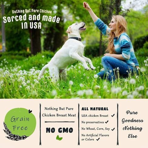 أمريكان باوز - حلوى متشنجة بالدجاج الطبيعي للكلاب، مصنوعة في الولايات المتحدة الأمريكية - مكافآت متشنجة لذيذة وصحية للكلاب من الدجاج المستورد من الولايات المتحدة الأمريكية فقط (2 رطل) in Kuwait