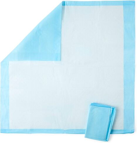 Medline Light Absorbency Disposable Underpads, Fluff Core, 30" x 30'', 150 Count,Blue in Saudi Arabia