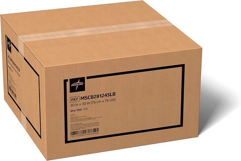 Medline Light Absorbency Disposable Underpads, Fluff Core, 30" x 30'', 150 Count,Blue in Saudi Arabia