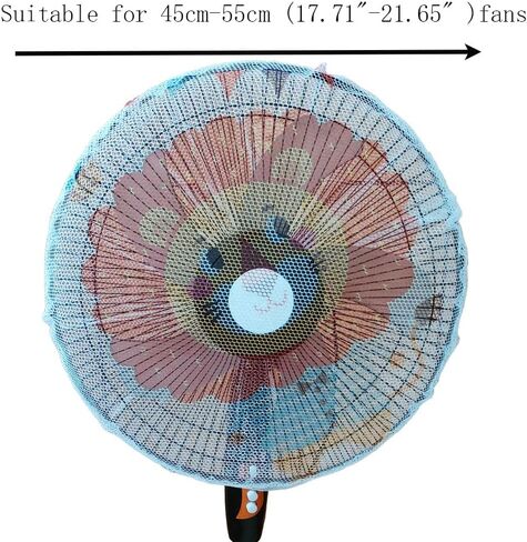 زد دبليو ام اكس جيه غطاء مروحة من قطعتين للاطفال، غطاء حماية امان للمروحة، غطاء شبكي لمروحة اصابع الاطفال الصغار، غطاء شبكي لمروحة الصيف للمنزل الصيفي، مثالي لاباء الاطفال الصغار (13.7 انش - 17.7 انش) in Kuwait