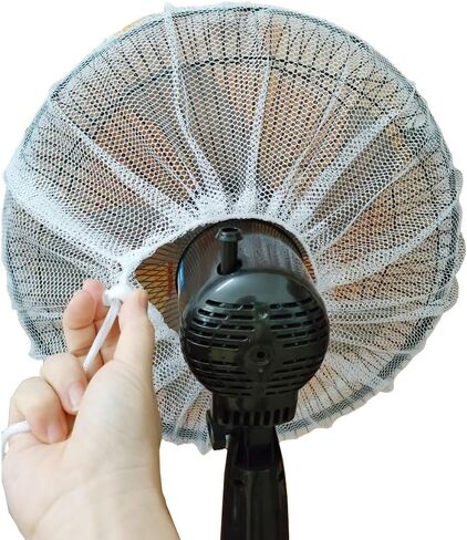 زد دبليو ام اكس جيه غطاء مروحة من قطعتين للاطفال، غطاء حماية امان للمروحة، غطاء شبكي لمروحة اصابع الاطفال الصغار، غطاء شبكي لمروحة الصيف للمنزل الصيفي، مثالي لاباء الاطفال الصغار (13.7 انش - 17.7 انش) in Kuwait