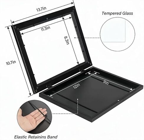 AE Kids Art Frames, A4 size 8.5x11 Front Opening Kids Artwork Frames Changeable, Black Artwork Display Storage Frame for Wall, Magnetic Holds 100 Pcs, for 3D Picture, Crafts, Children Drawing, Hanging in Saudi Arabia