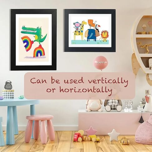AE Kids Art Frames, A4 size 8.5x11 Front Opening Kids Artwork Frames Changeable, Black Artwork Display Storage Frame for Wall, Magnetic Holds 100 Pcs, for 3D Picture, Crafts, Children Drawing, Hanging in Saudi Arabia