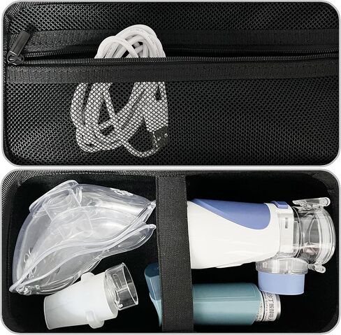 حقيبة سفر صلبة من LeoTube متوافقة مع جهاز استنشاق الاستنشاق المحمول للبالغين والأطفال (الحقيبة فقط) (أزرق فاتح) in Kuwait