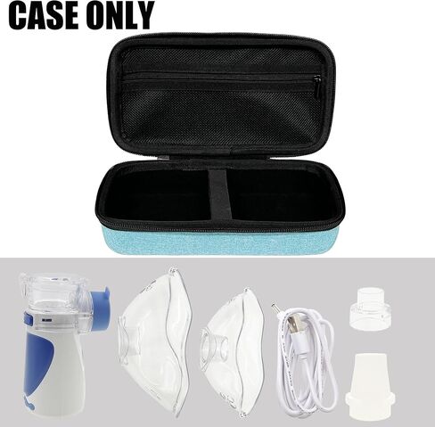 حقيبة سفر صلبة من LeoTube متوافقة مع جهاز استنشاق الاستنشاق المحمول للبالغين والأطفال (الحقيبة فقط) (أزرق فاتح) in Kuwait