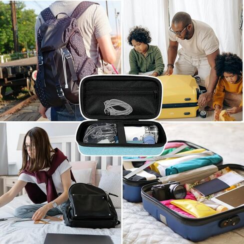 حقيبة سفر صلبة من LeoTube متوافقة مع جهاز استنشاق الاستنشاق المحمول للبالغين والأطفال (الحقيبة فقط) (أزرق فاتح) in Kuwait